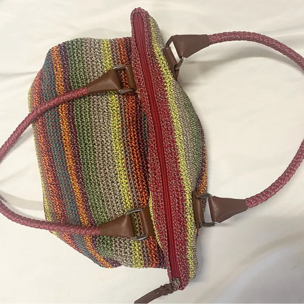 The Sak Multicolor Striped Cambria Crochet Tote Bag - Picture 10 of 11